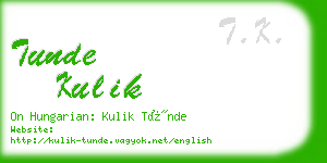 tunde kulik business card